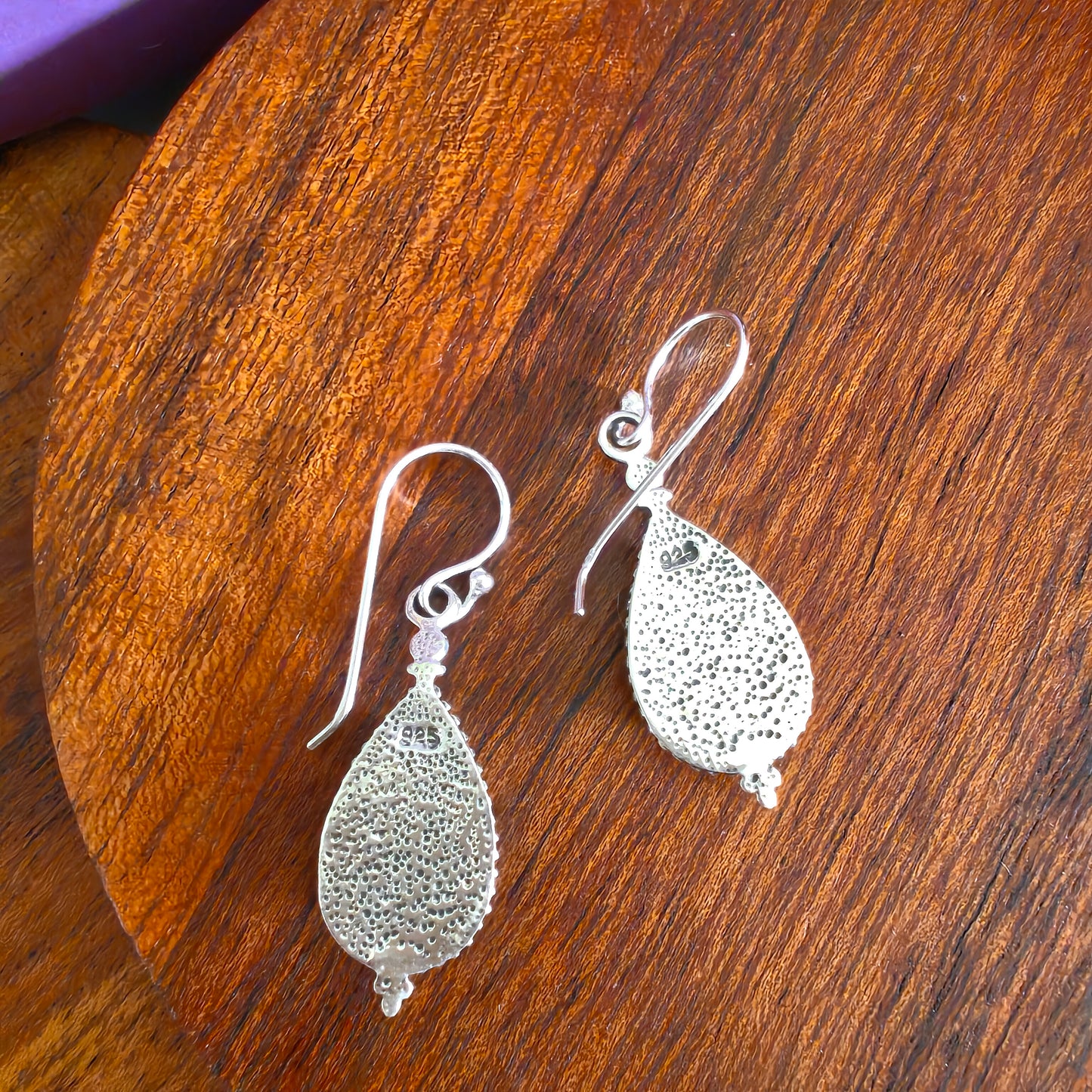 Classic Pear Mother Of Pearl Earrings With Hooks