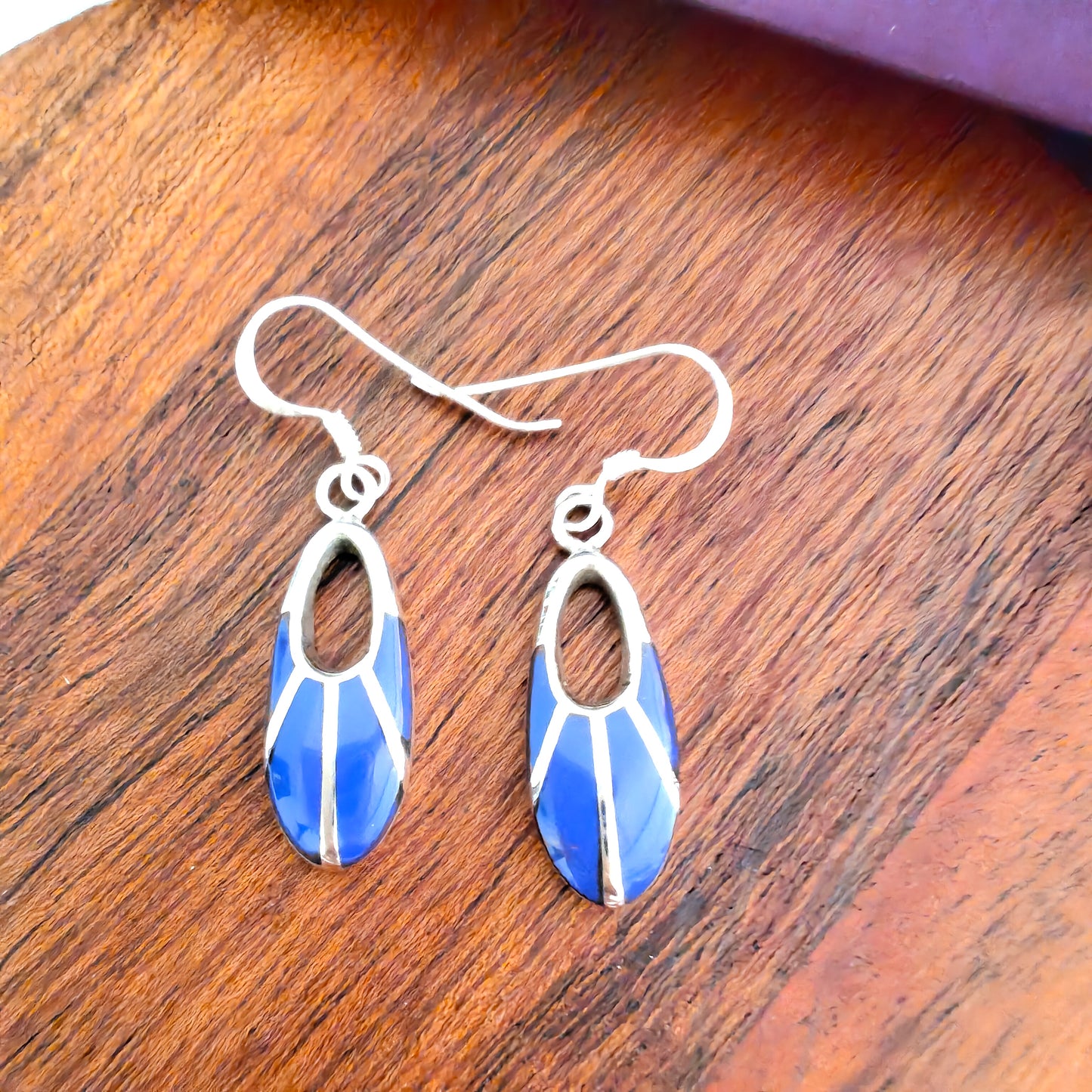 925 Silver Blue Enamel Dangler