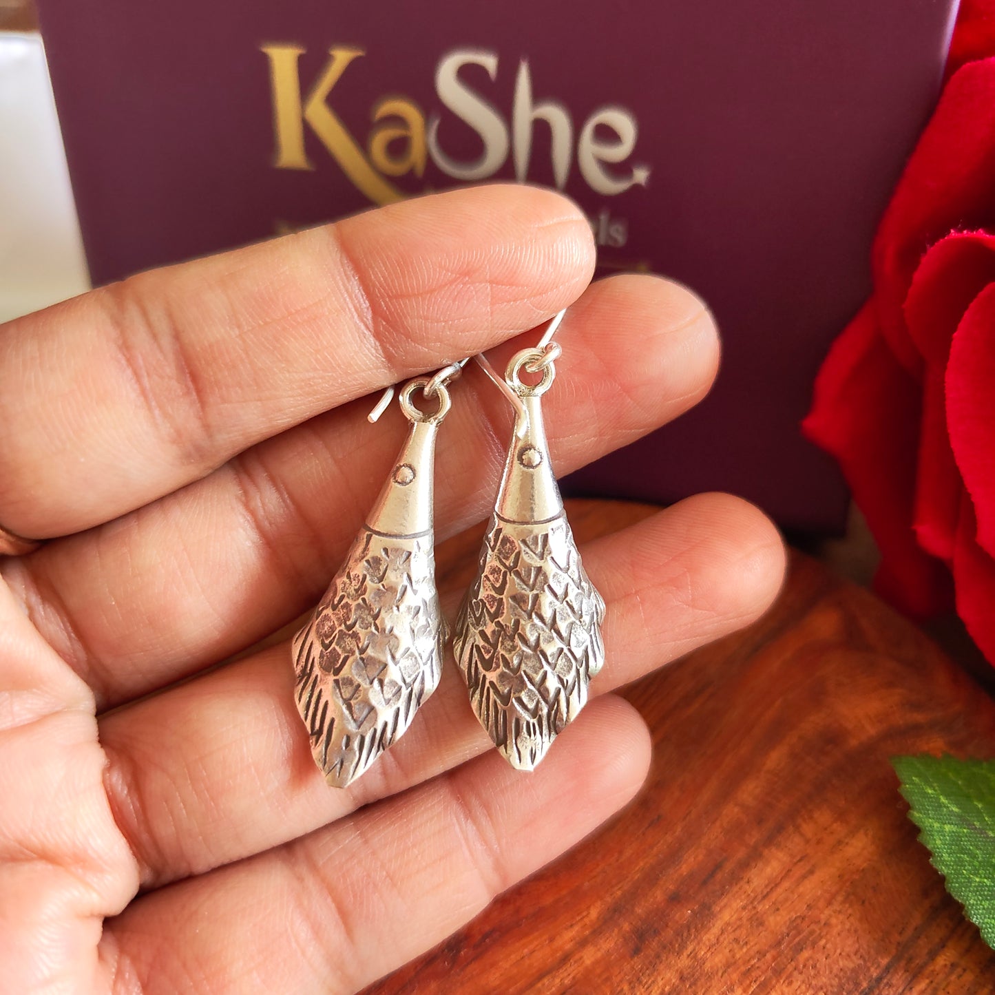 3D Fish Earring with Texture Small