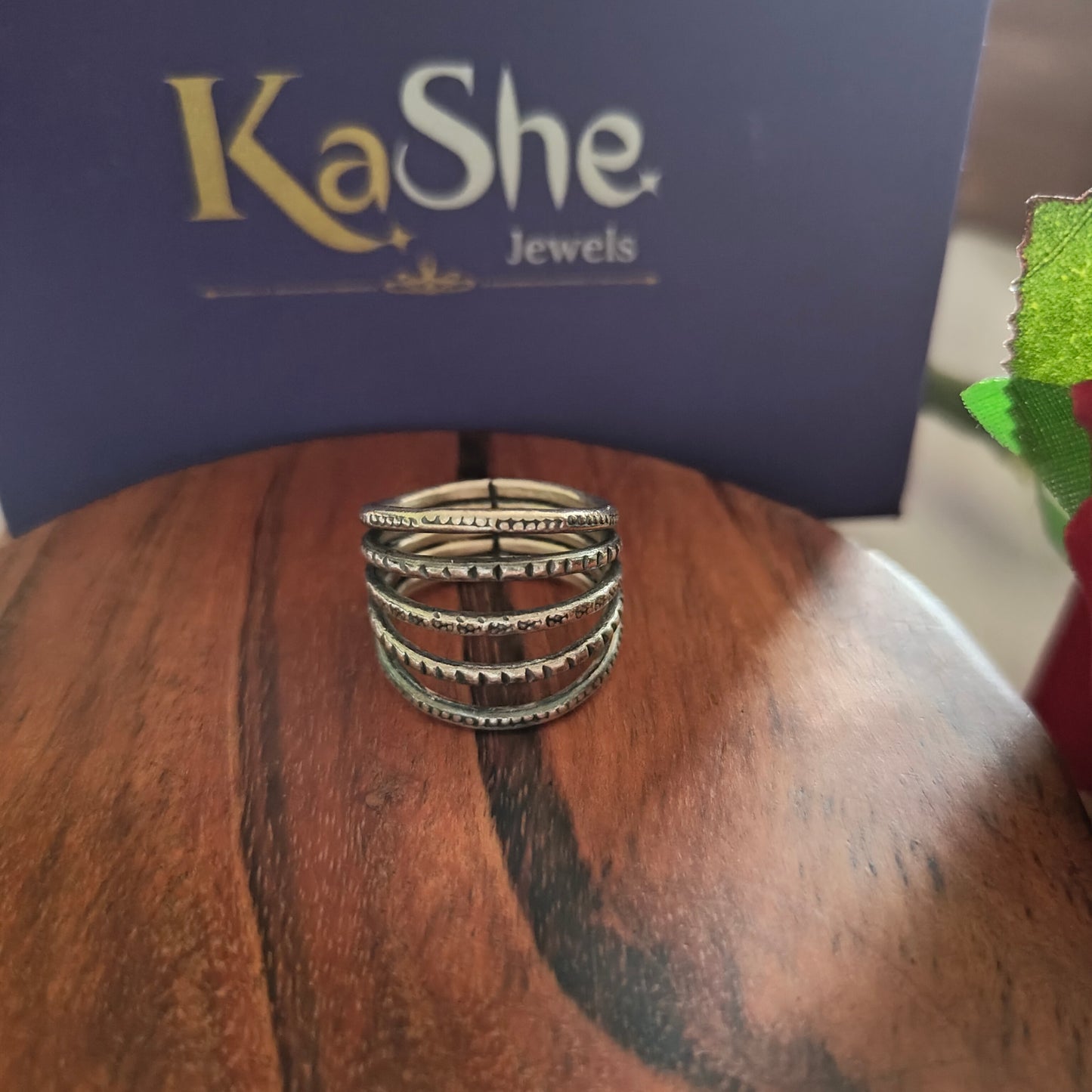 Boho Wire Textured Sterling Silver Ring