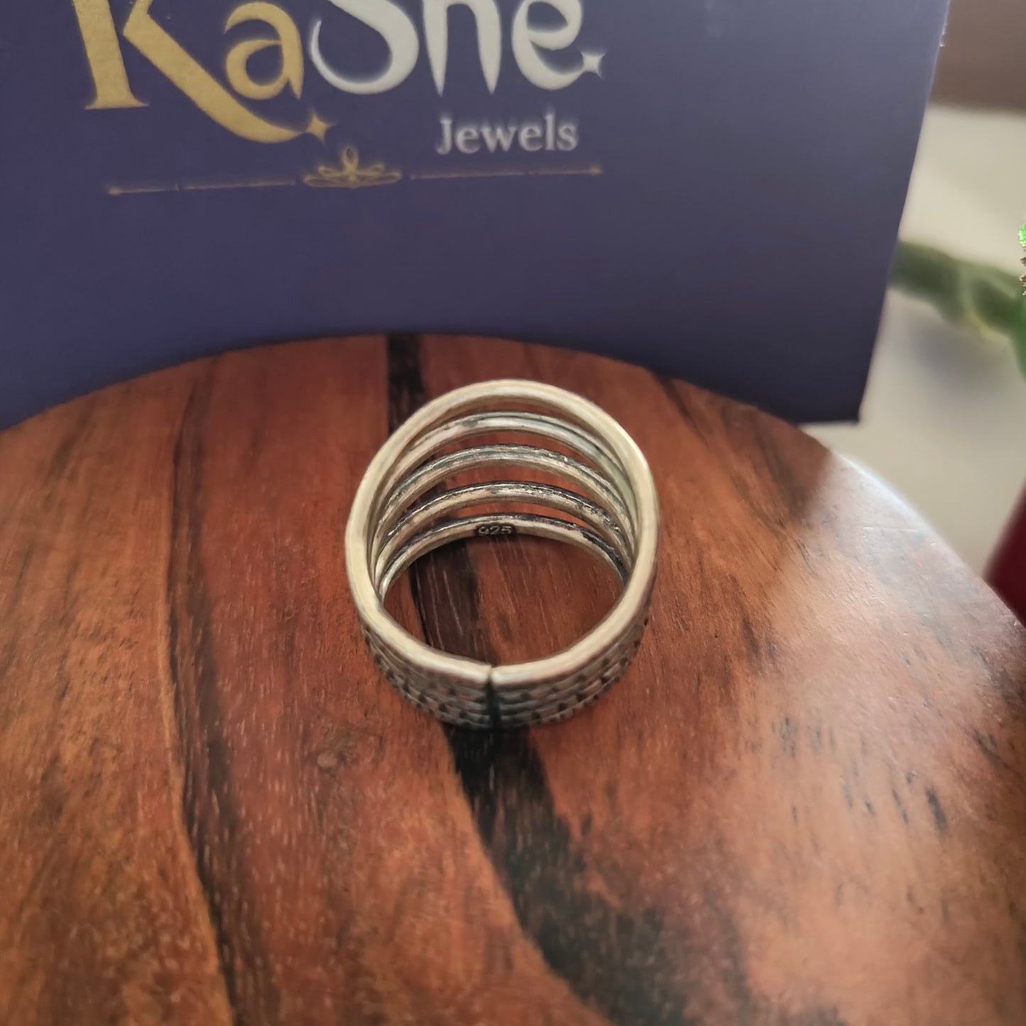 Boho Wire Textured Sterling Silver Ring