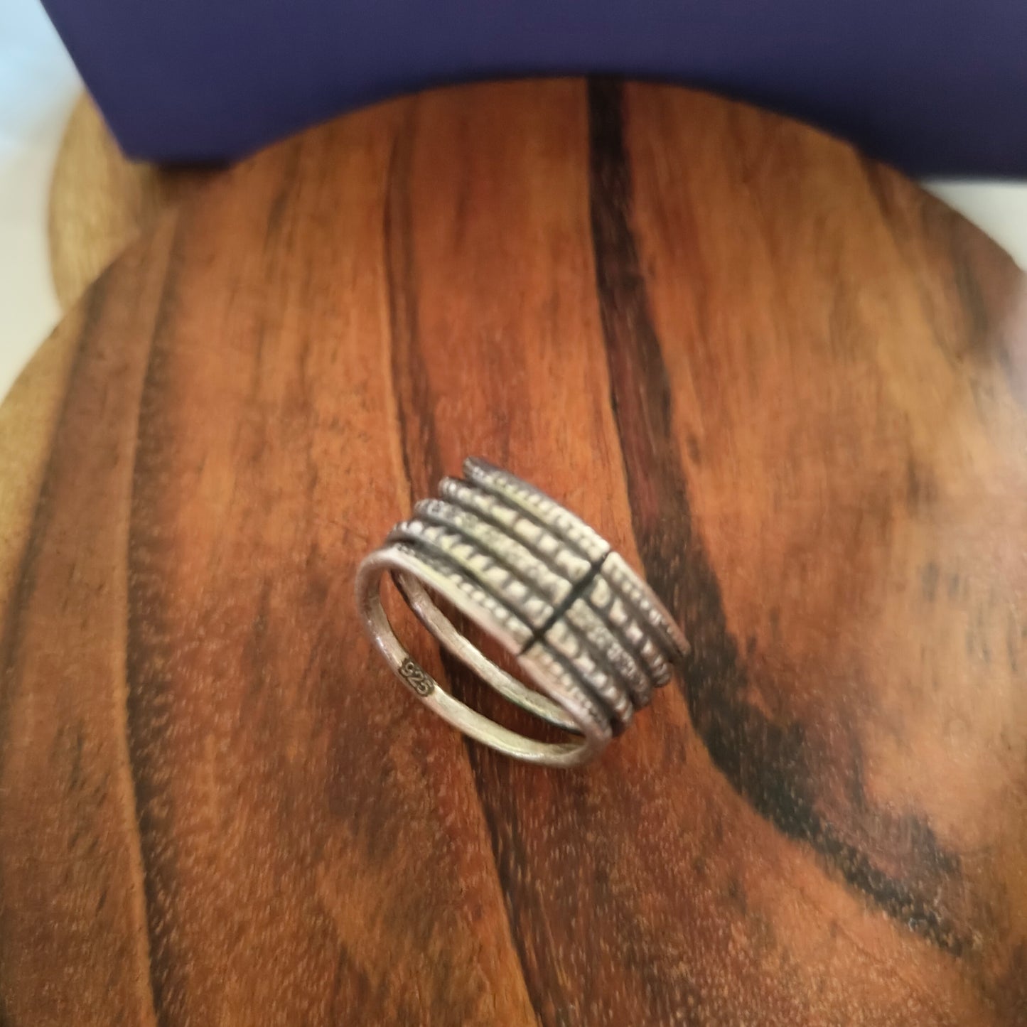 Boho Wire Textured Sterling Silver Ring