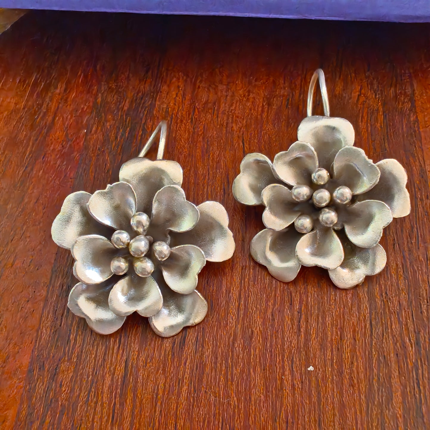 Statement 3D Floral Multi-Petal Hibiscus Earring with Hooks