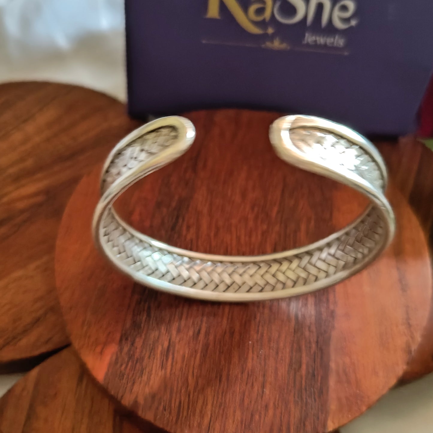 Braided Sterling Silver Cuff Bracelet (iii)