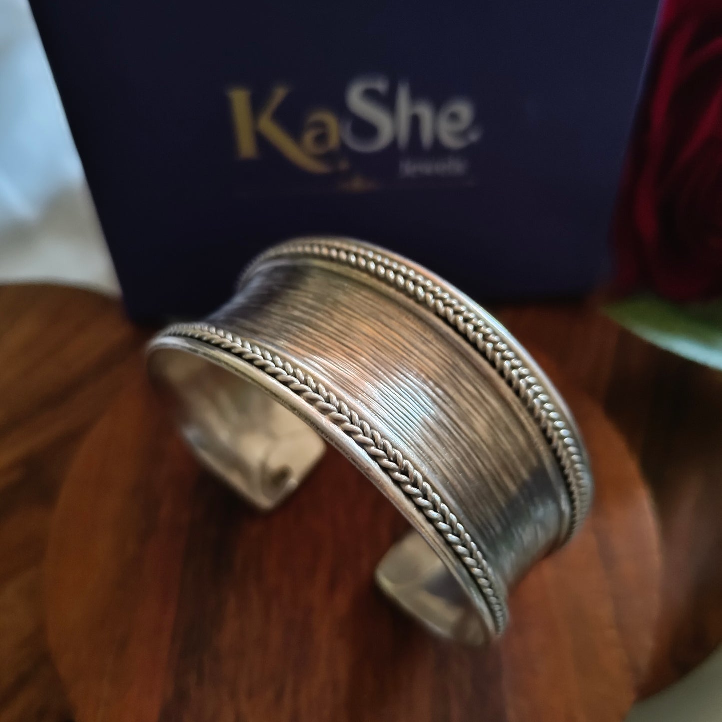 Statement Exclusive Textured Sterling Silver Cuff Bracelet