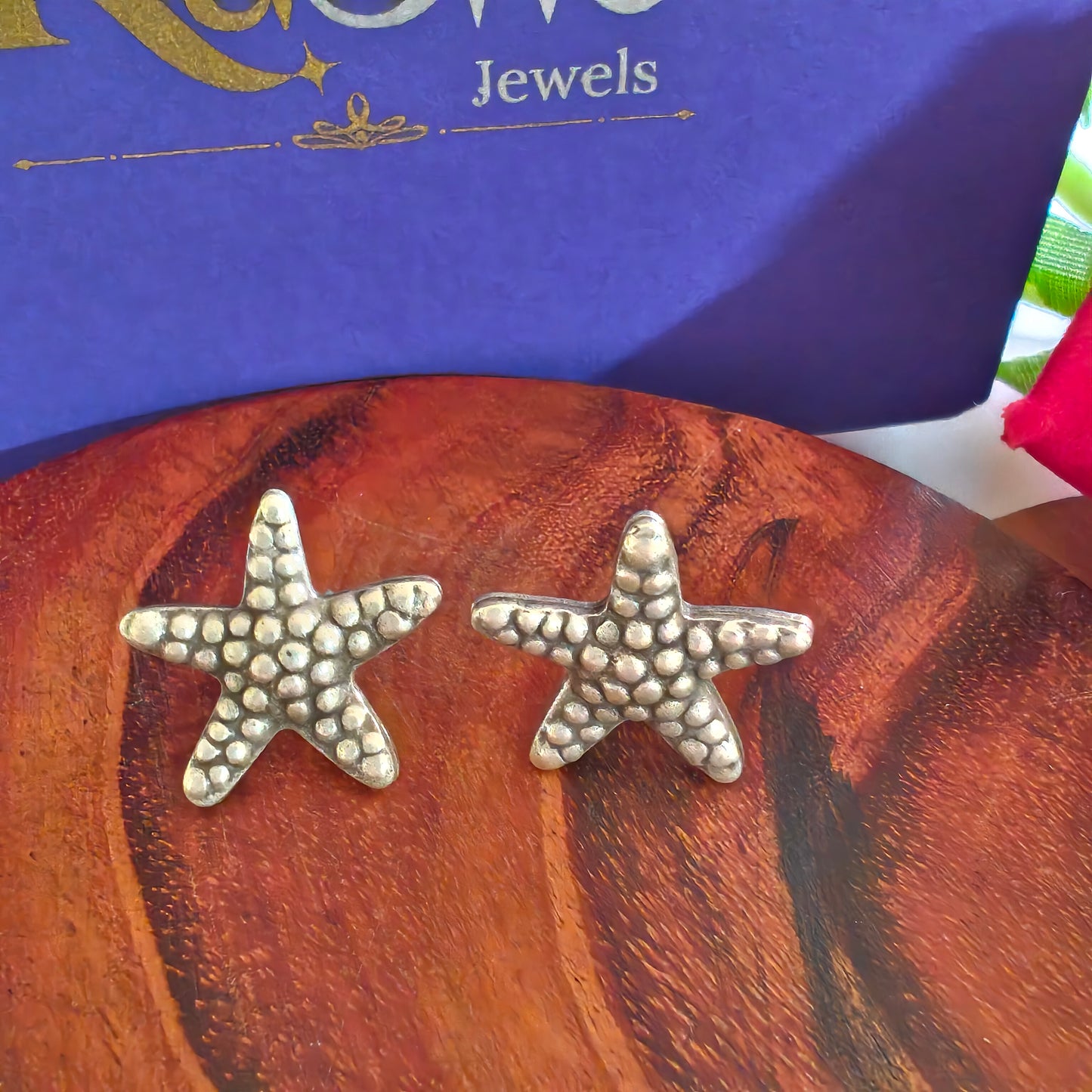 Textured 3D Star Earring With Post Stud