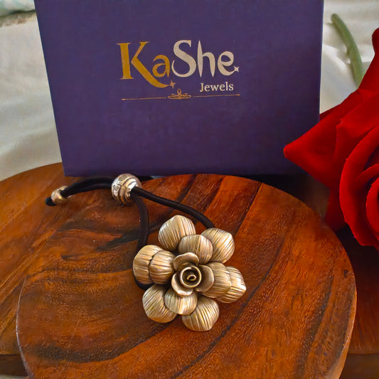 Exclusive 3D Flower Rose Wrist Band Cum Hair Tie