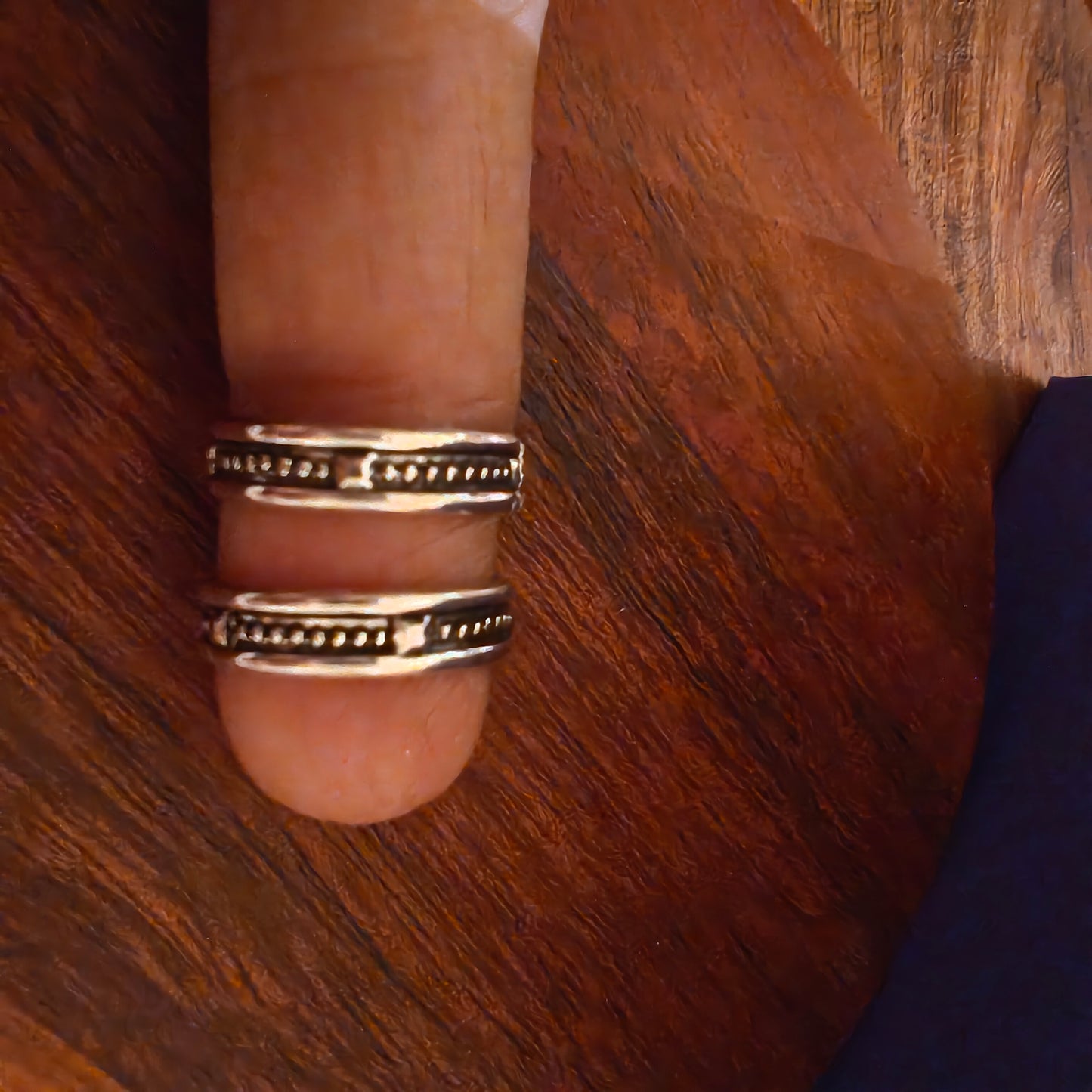 Everyday Dainty Indian Textured Pattern Silver Toe Ring