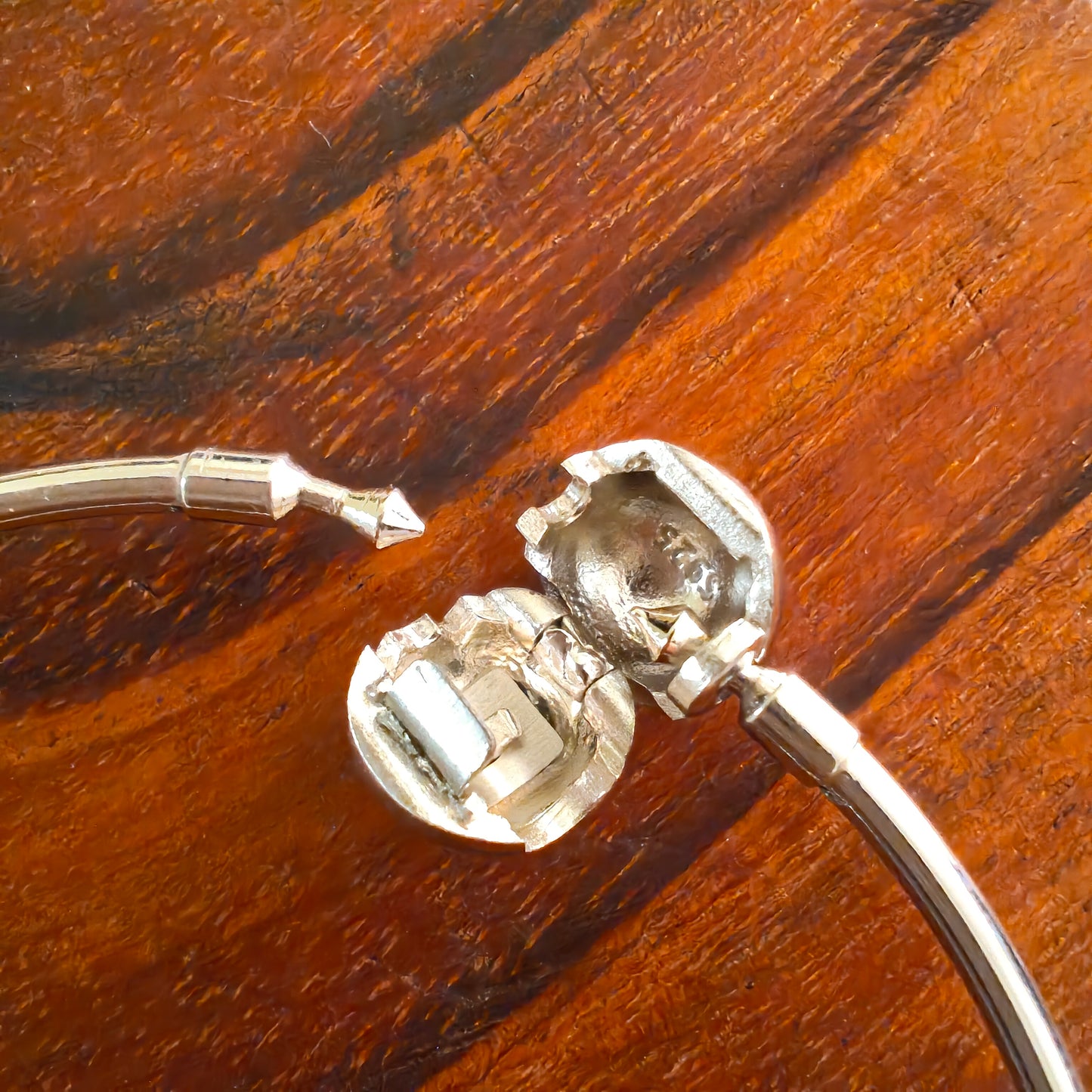 Silver Pandora Bracelets Openable Flexi Kada CZ Stones Evil Eye