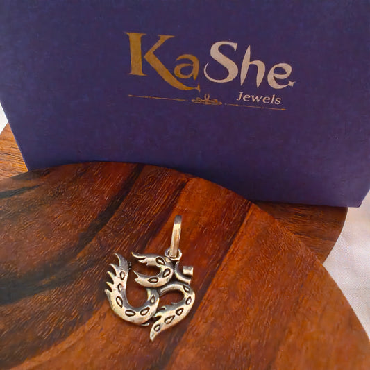 Silver Designer Om Pendant Men Women Girl Boy Locket