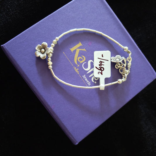 Exquisite Floral Loose Bracelet With Flowers Charms