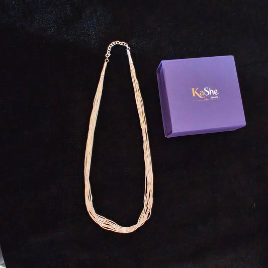 925 Silver Multi Layered (Ten) Chain Necklace