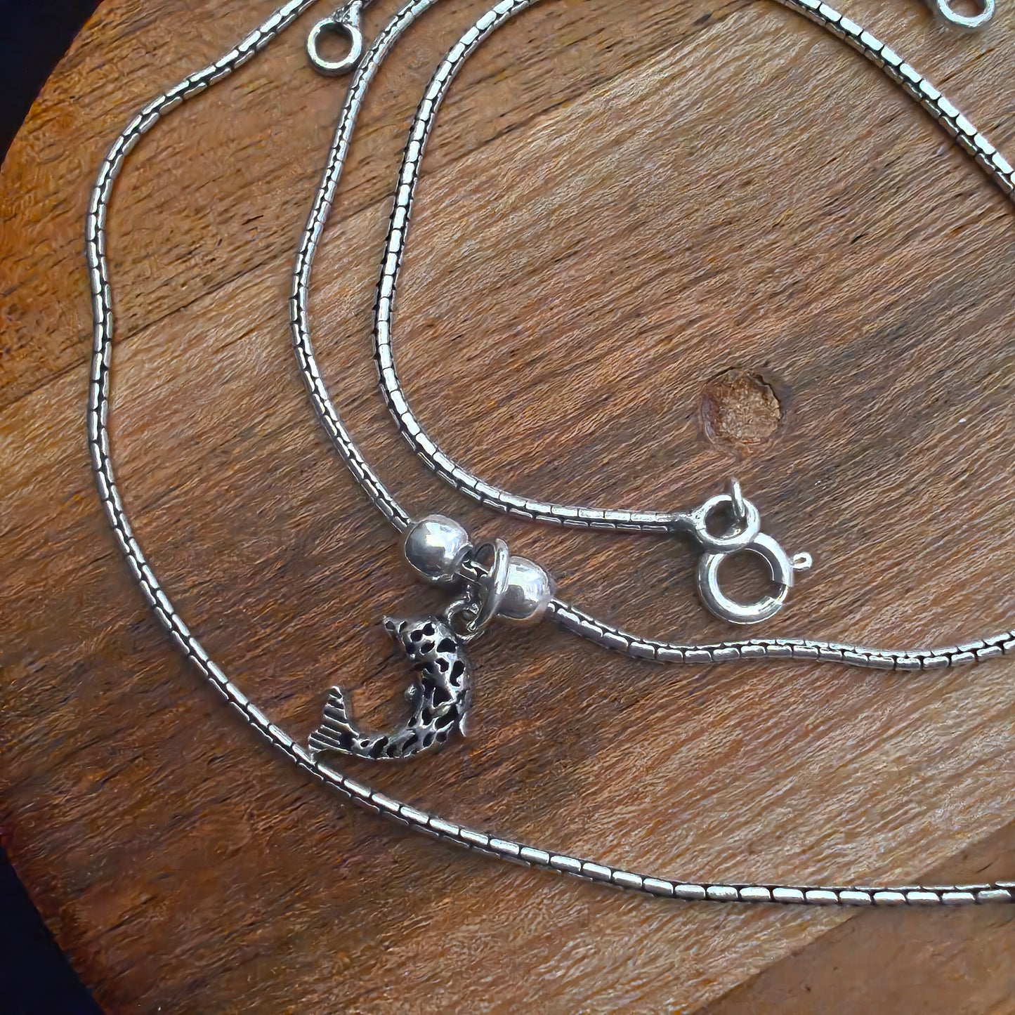 925 Silver Women Anklet With Dlophin ( Pair)