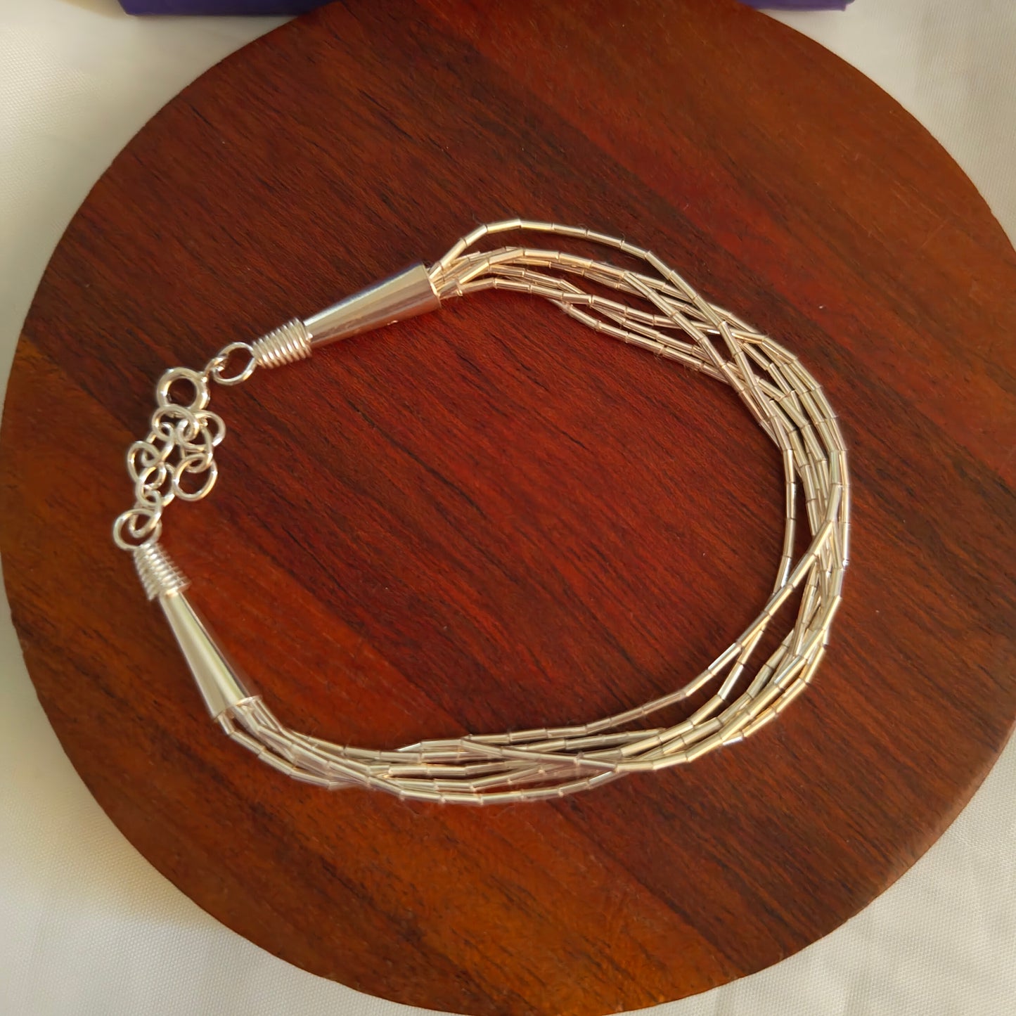 925 Silver Multi-Layer Chain Bracelet