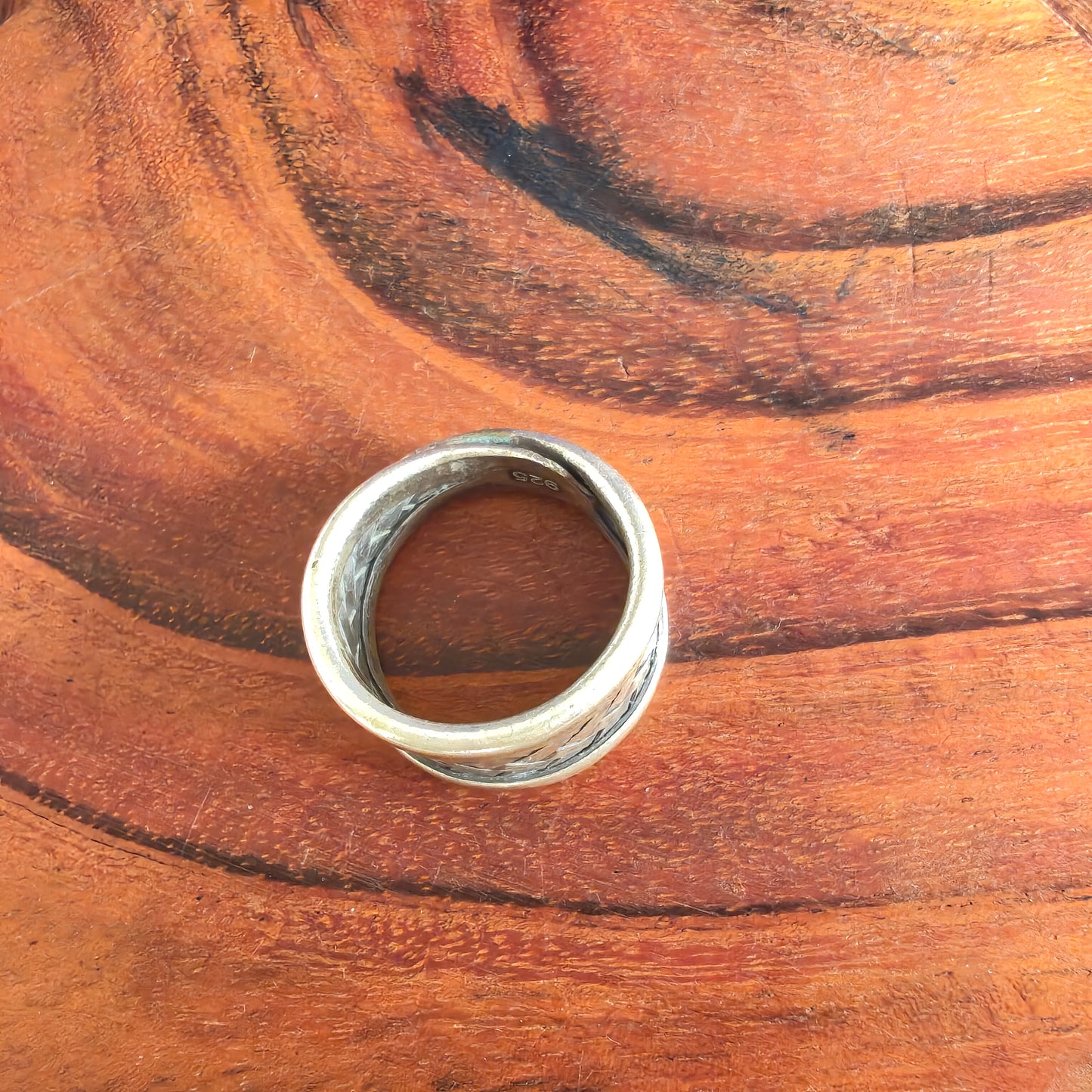 Boho Braided Sterling Silver Ring Small