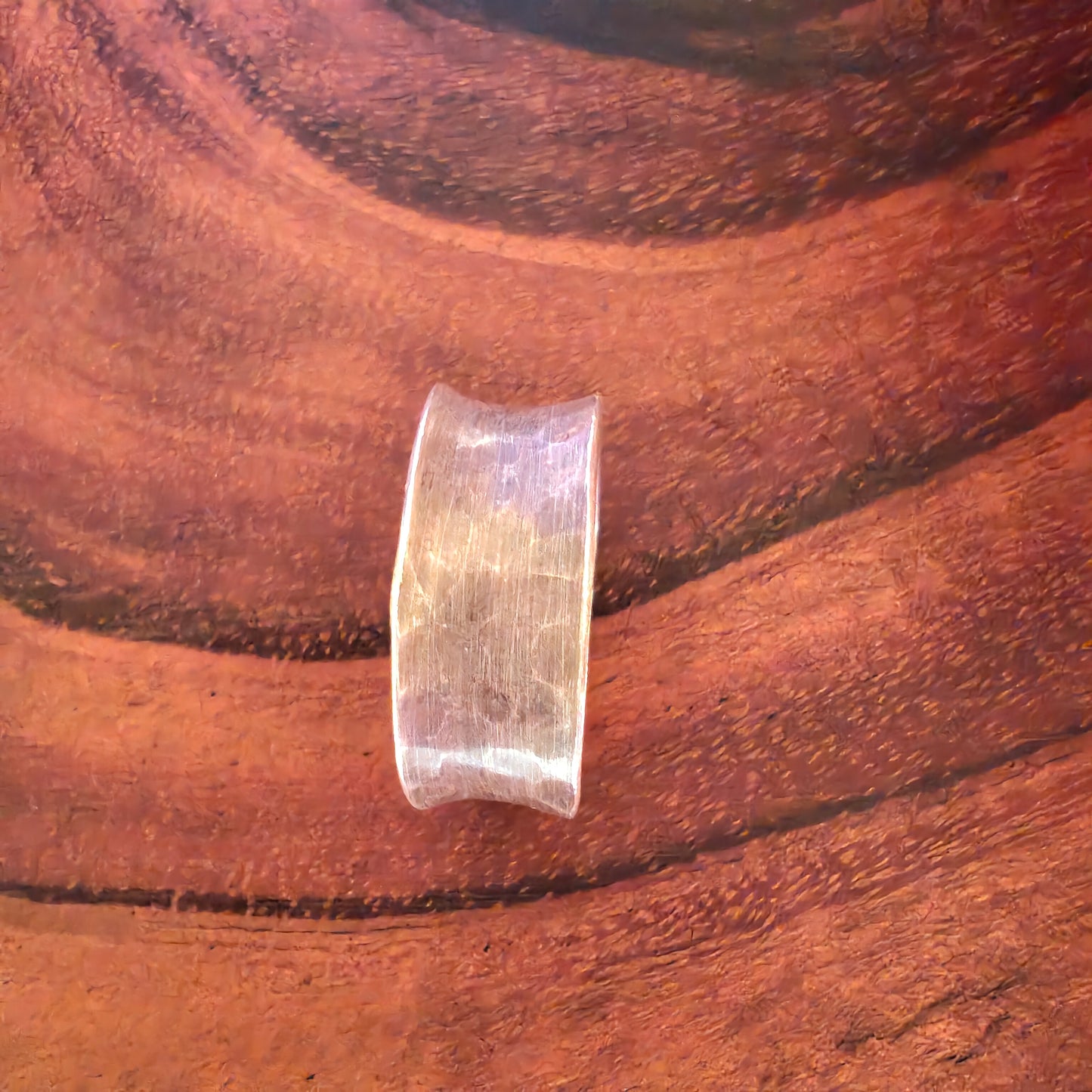 Boho Adjustable Sterling Silver Textured Ring