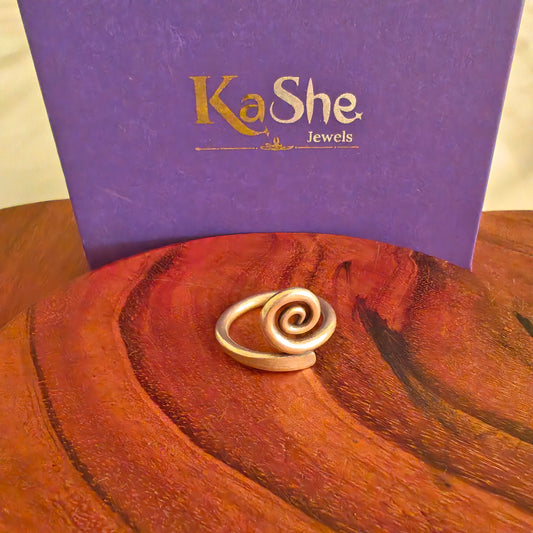 925 Silver Evergreen Spiral  Ring