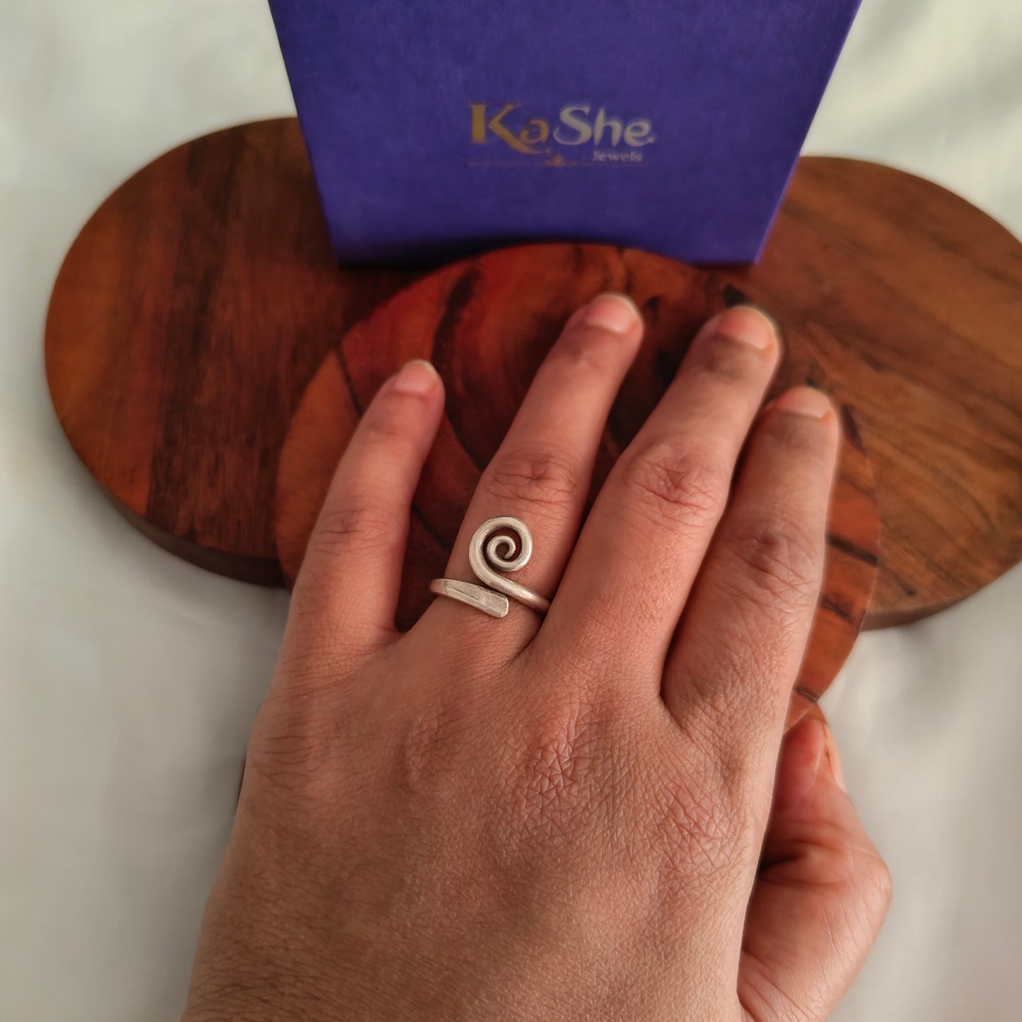 925 Silver Evergreen Spiral  Ring