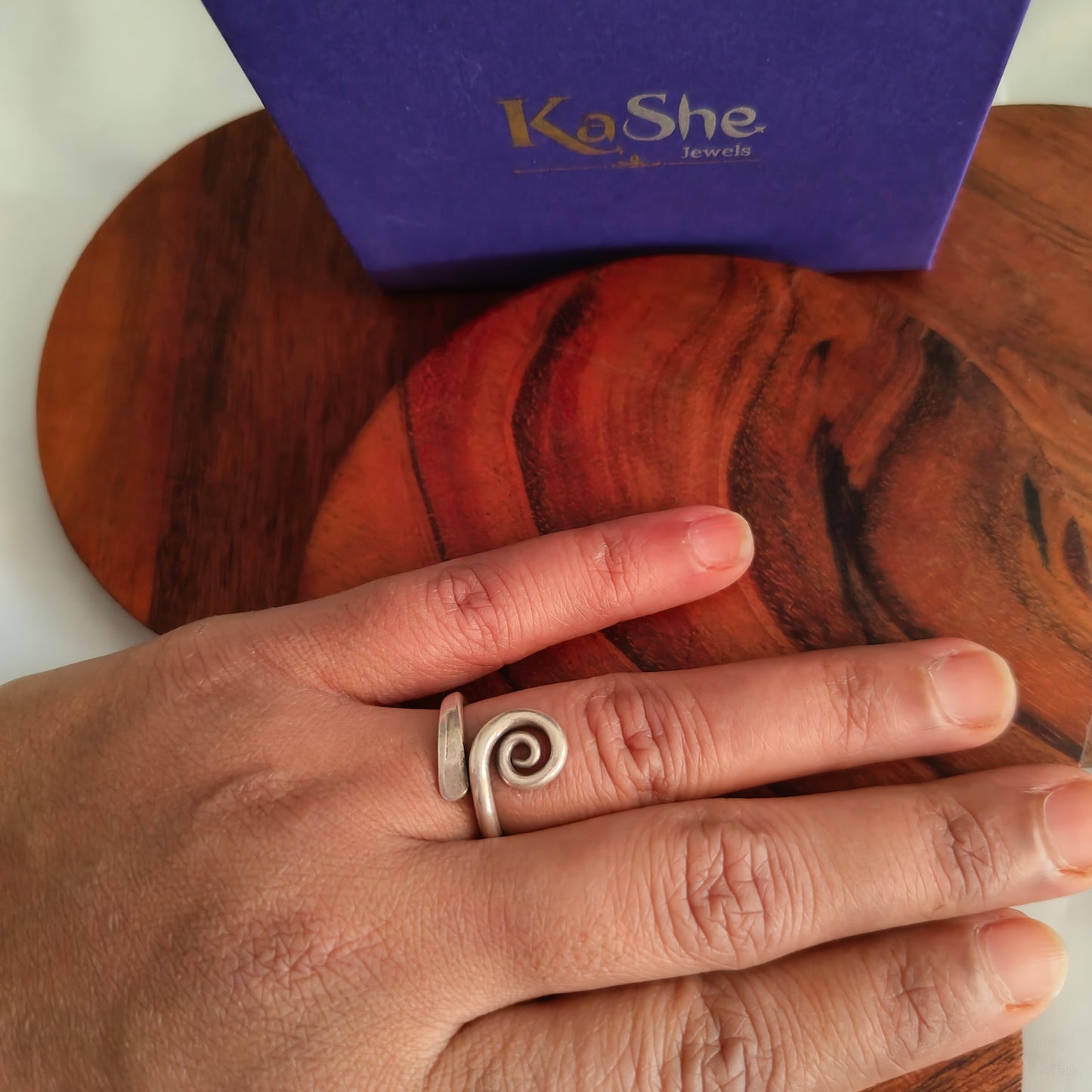 925 Silver Evergreen Spiral  Ring