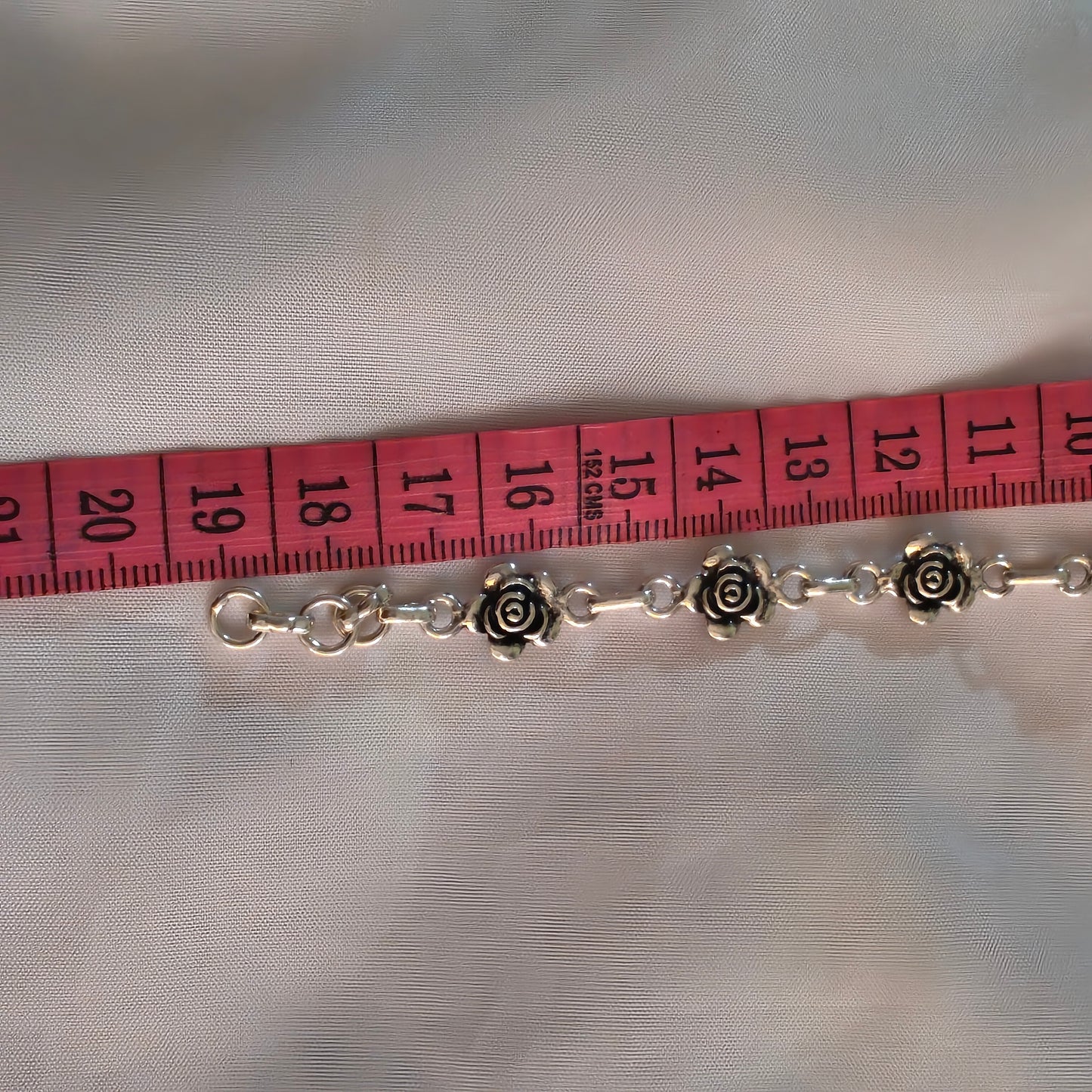 Exquisite 925 Silver Evergreen Rose Loose Bracelet