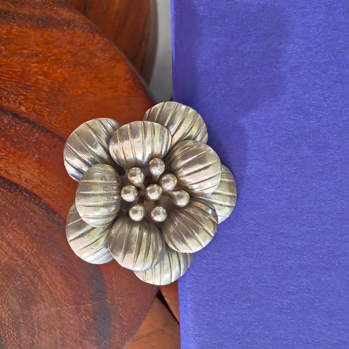 Statement Exclusive 3D Textured Petal  Floral Ring