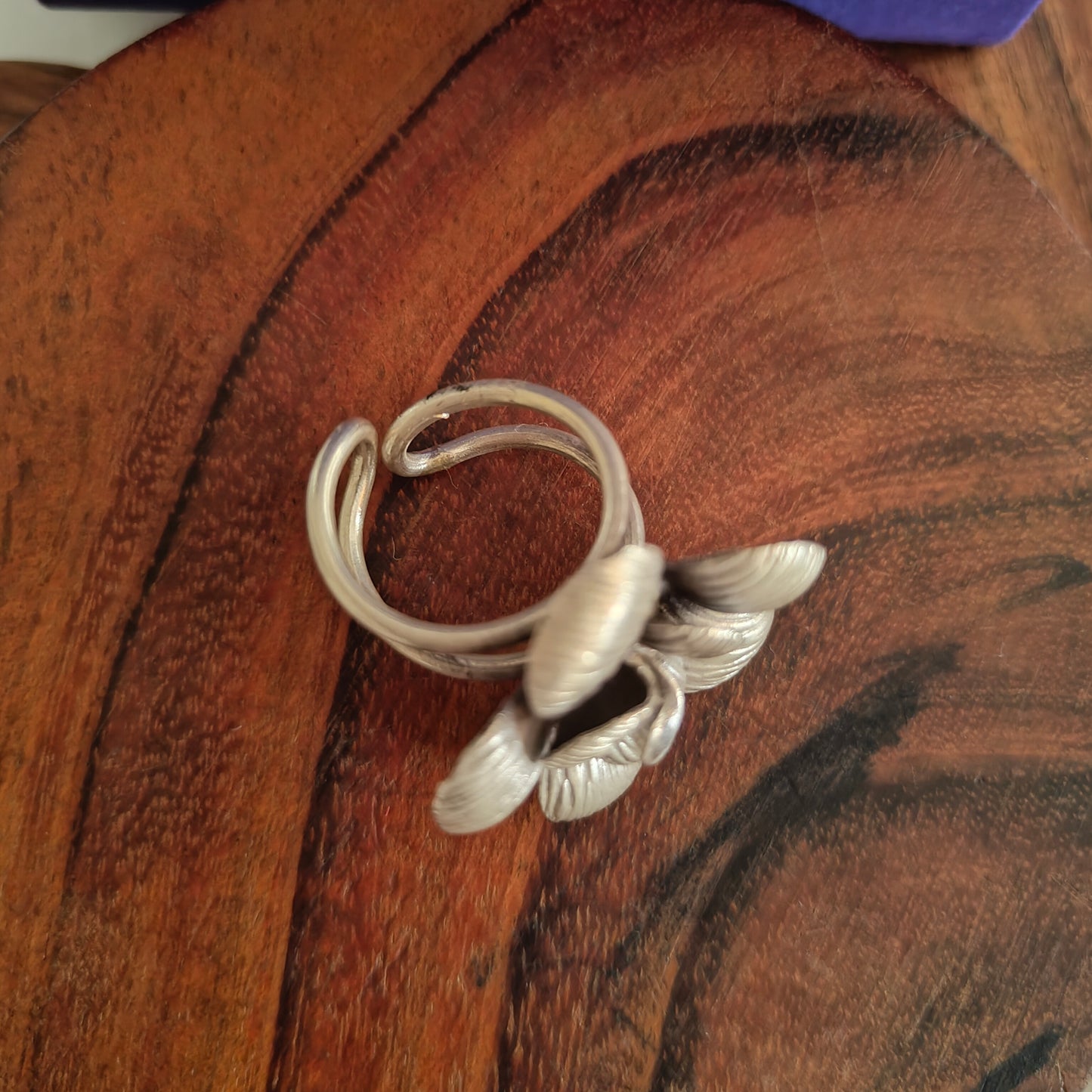 Statement Exclusive 3D Soft Textured Petal Rose Floral Ring