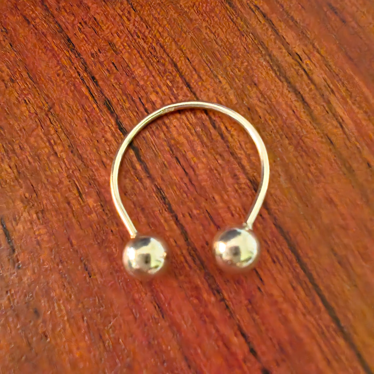 925 Silver Open Circular Barbell Adjustable Ring (5)