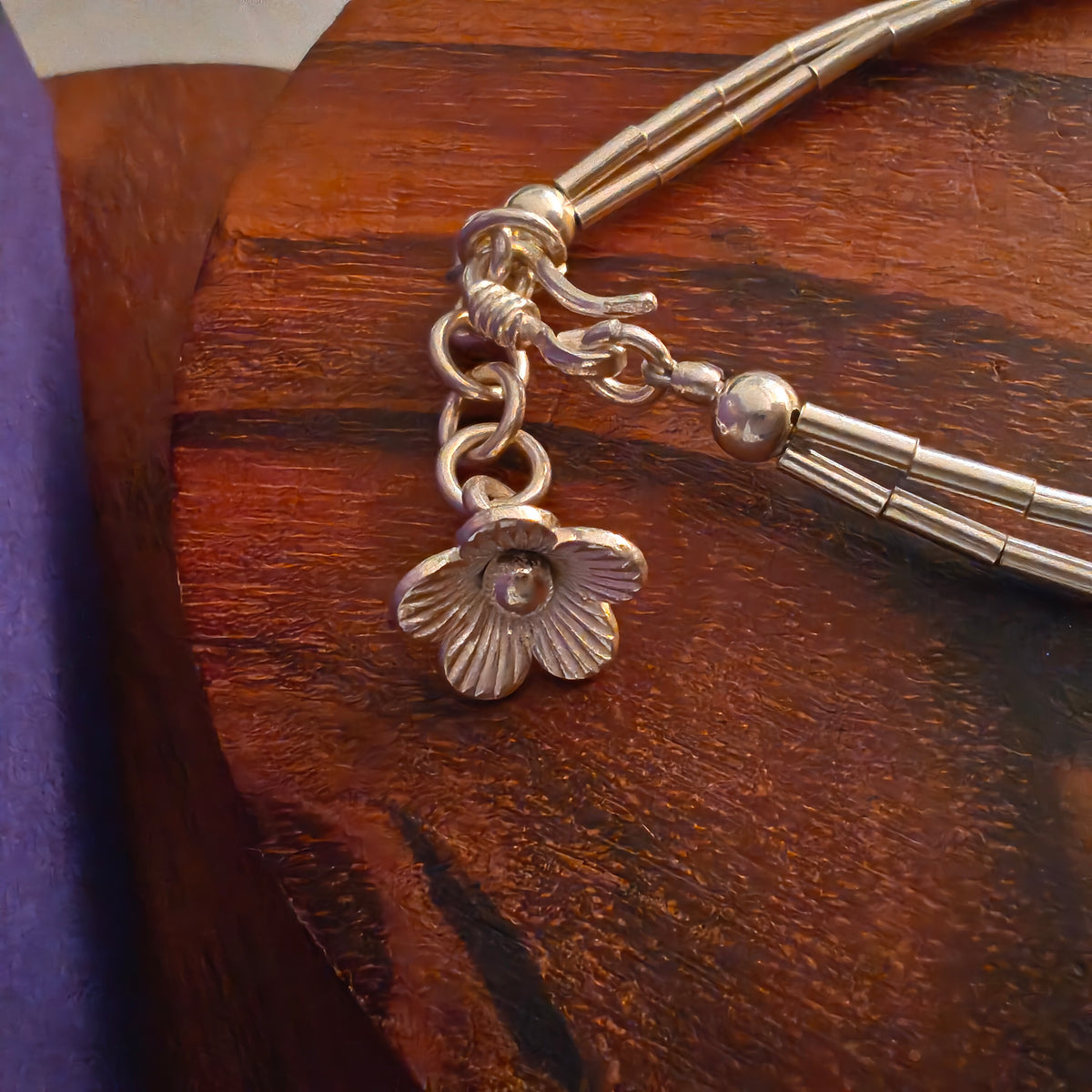 Exquisite Statement Loose Bracelet With Butterfly Flowers Charms Two Layer