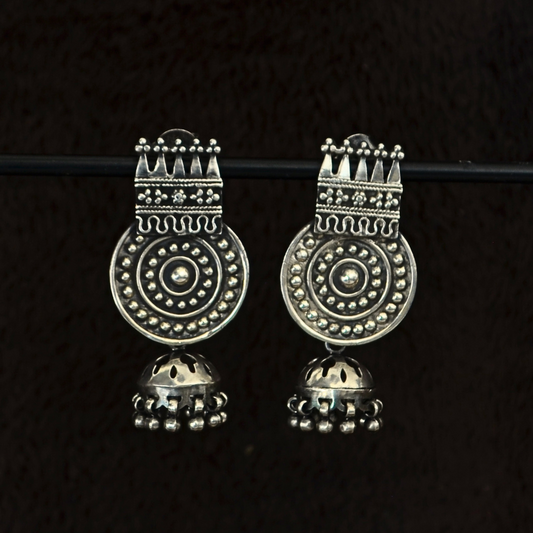 92.5 Silver Tribal Stud Statement Jhumka