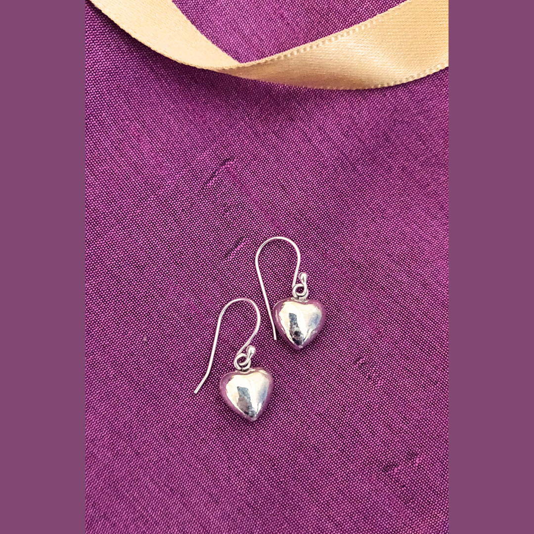 Dainty 925 Silver Heart Hooks