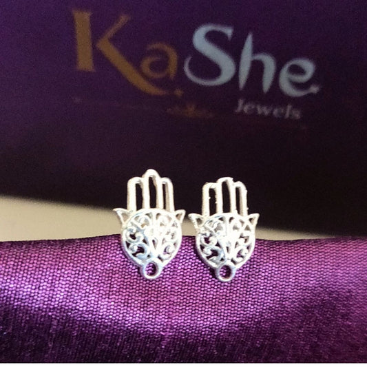 925 Silver Hamsa Stud