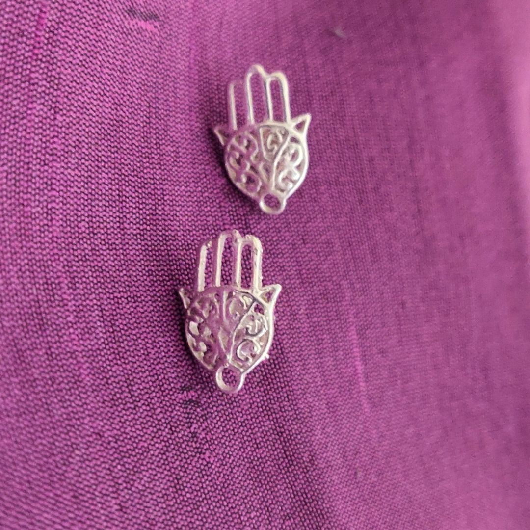 925 Silver Hamsa Stud