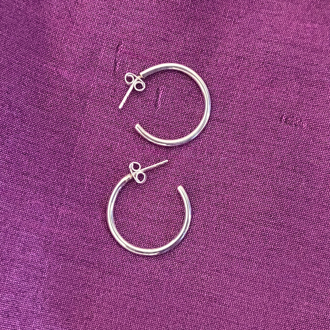 Small  925 Silver Open Baali Hoops